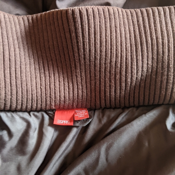 ESPRIT winter coat brown size 12 - Picture 3 of 6